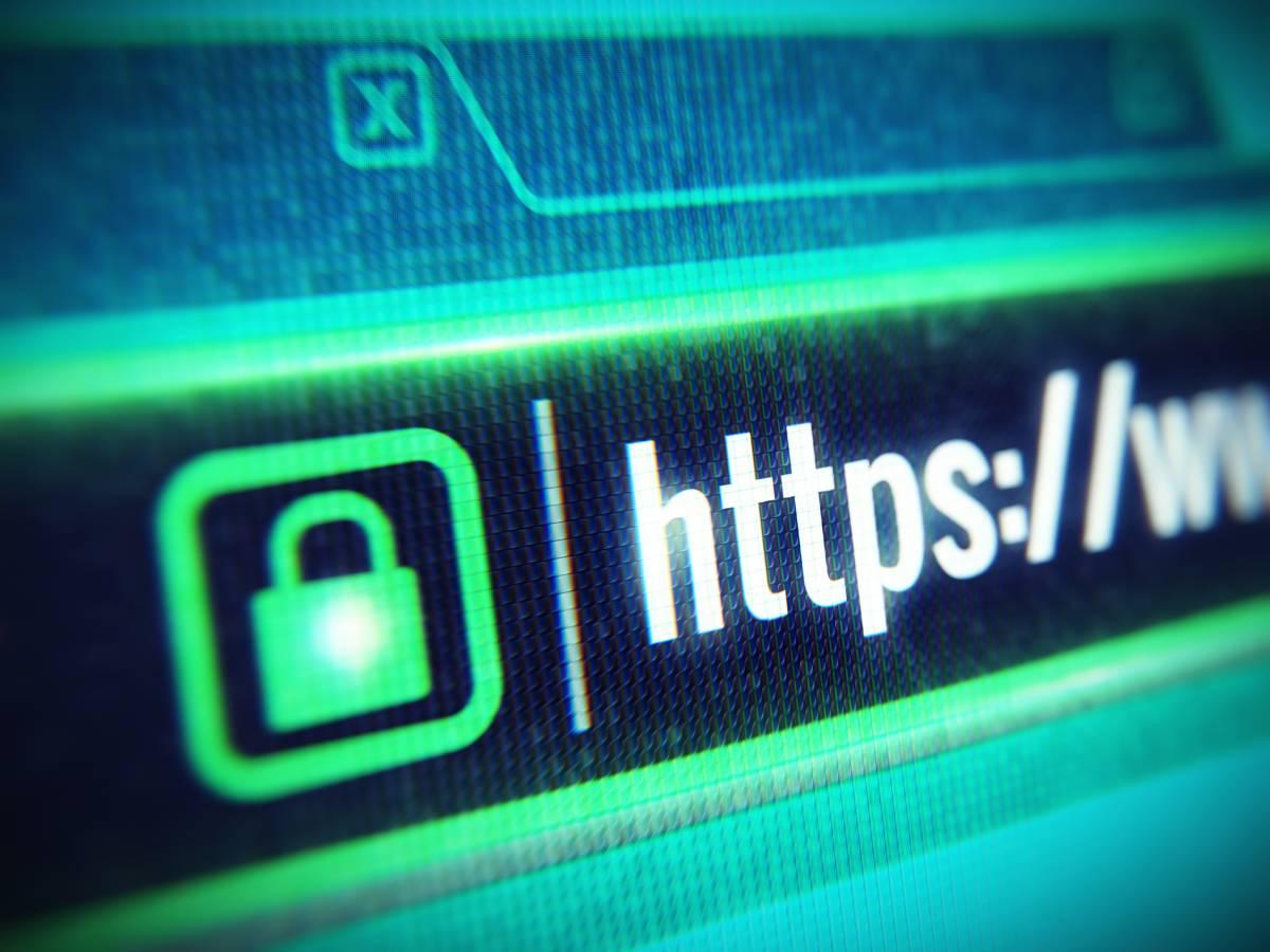 HTTPS on computer screen