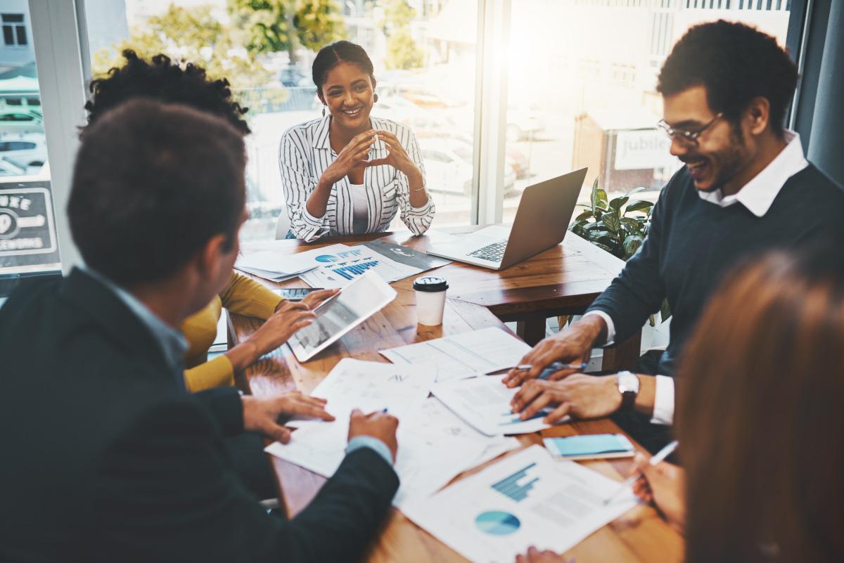 Business people having a meeting