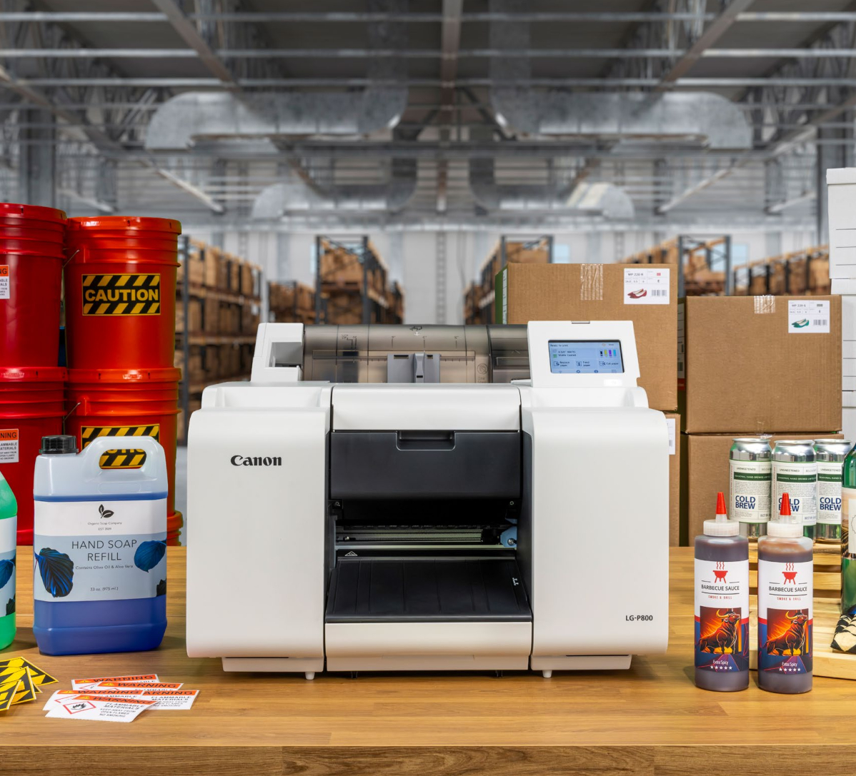 Canon specialty printers for ID cards, labels, and cable marking.