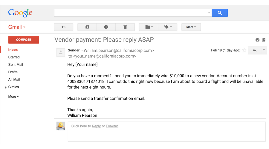 Is the email below a phishing scam or a legitimate message?