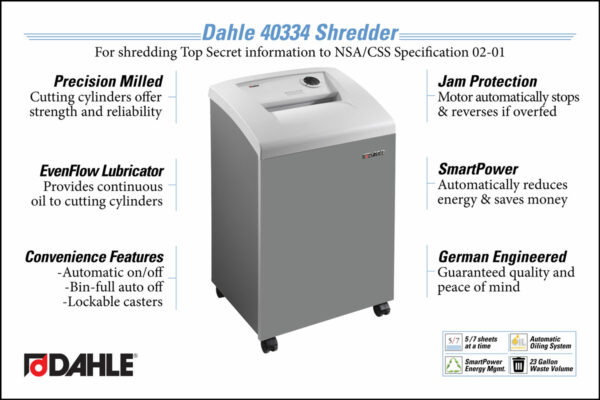 DAHLE 40334 High Security Shredder - Image 2